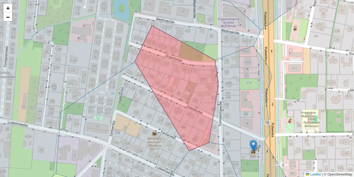 Szczegółowa mapa kodu pocztowego 02-857 z granicami, sąsiednimi kodami pocztowymi i urzędami pocztowymi