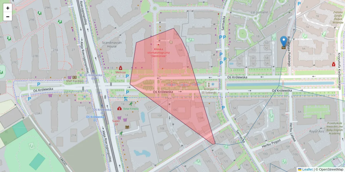 Szczegółowa mapa kodu pocztowego 02-927 z granicami, sąsiednimi kodami pocztowymi i urzędami pocztowymi