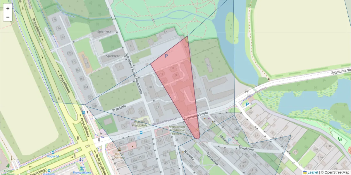 Szczegółowa mapa kodu pocztowego 02-963 z granicami, sąsiednimi kodami pocztowymi i urzędami pocztowymi