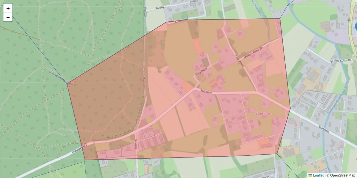 Szczegółowa mapa kodu pocztowego 03-002 z granicami, sąsiednimi kodami pocztowymi i urzędami pocztowymi