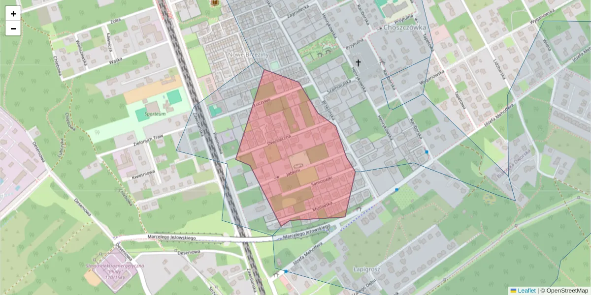 Szczegółowa mapa kodu pocztowego 03-071 z granicami, sąsiednimi kodami pocztowymi i urzędami pocztowymi