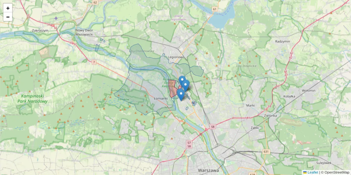 Szczegółowa mapa kodu pocztowego 03-113 z granicami, sąsiednimi kodami pocztowymi i urzędami pocztowymi