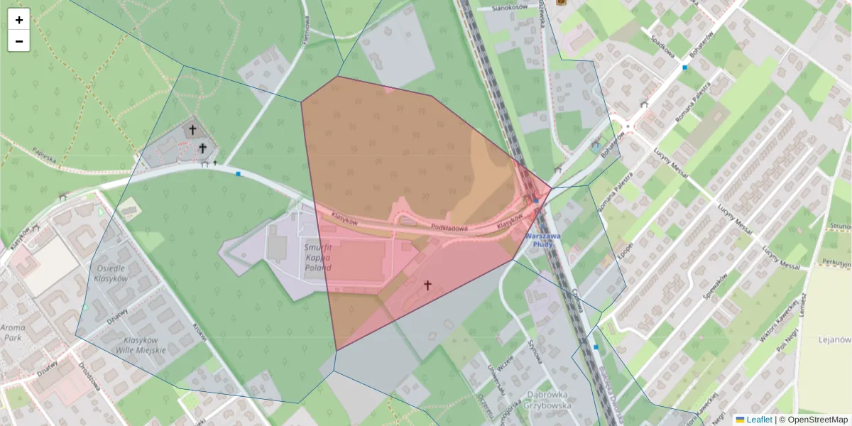 Szczegółowa mapa kodu pocztowego 03-163 z granicami, sąsiednimi kodami pocztowymi i urzędami pocztowymi