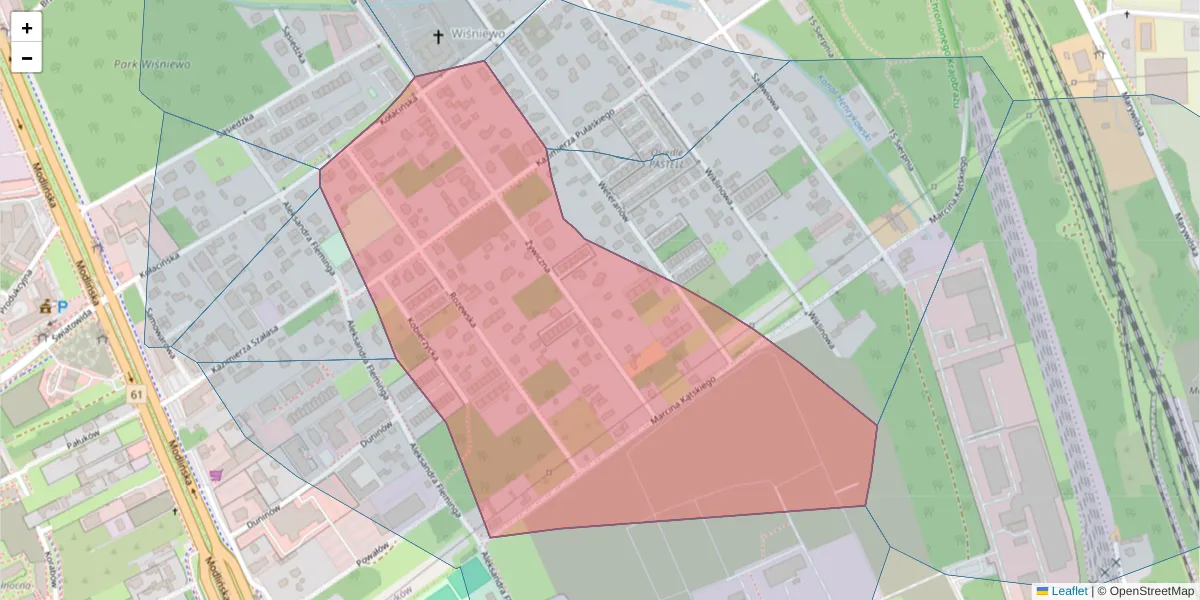 Szczegółowa mapa kodu pocztowego 03-179 z granicami, sąsiednimi kodami pocztowymi i urzędami pocztowymi
