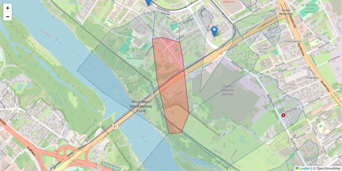 Szczegółowa mapa kodu pocztowego 03-182 z granicami, sąsiednimi kodami pocztowymi i urzędami pocztowymi