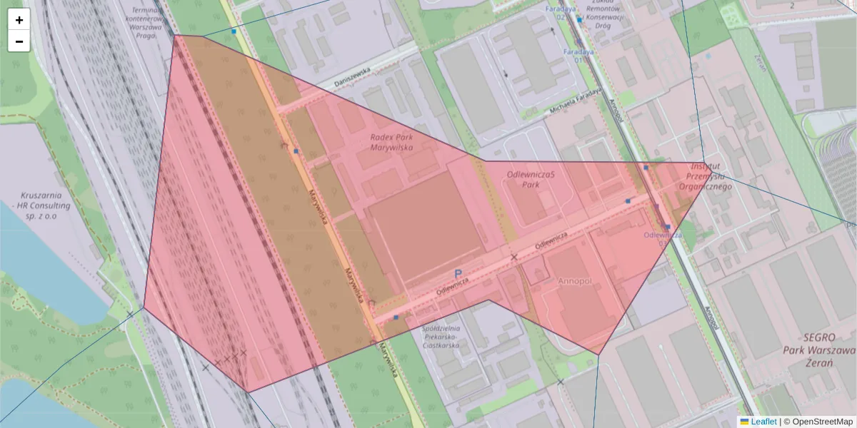 Szczegółowa mapa kodu pocztowego 03-231 z granicami, sąsiednimi kodami pocztowymi i urzędami pocztowymi