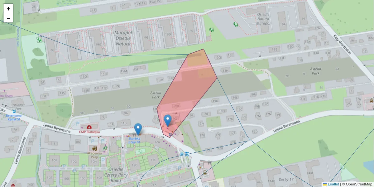 Szczegółowa mapa kodu pocztowego 03-370 z granicami, sąsiednimi kodami pocztowymi i urzędami pocztowymi