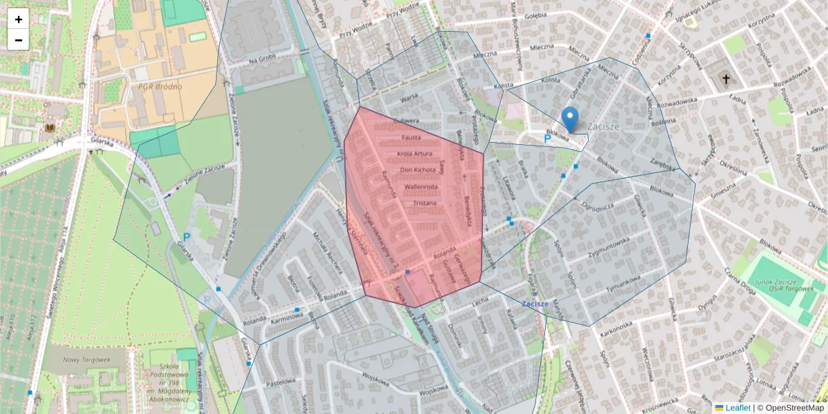 Szczegółowa mapa kodu pocztowego 03-610 z granicami, sąsiednimi kodami pocztowymi i urzędami pocztowymi