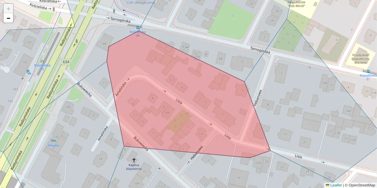 Szczegółowa mapa kodu pocztowego 03-678 z granicami, sąsiednimi kodami pocztowymi i urzędami pocztowymi
