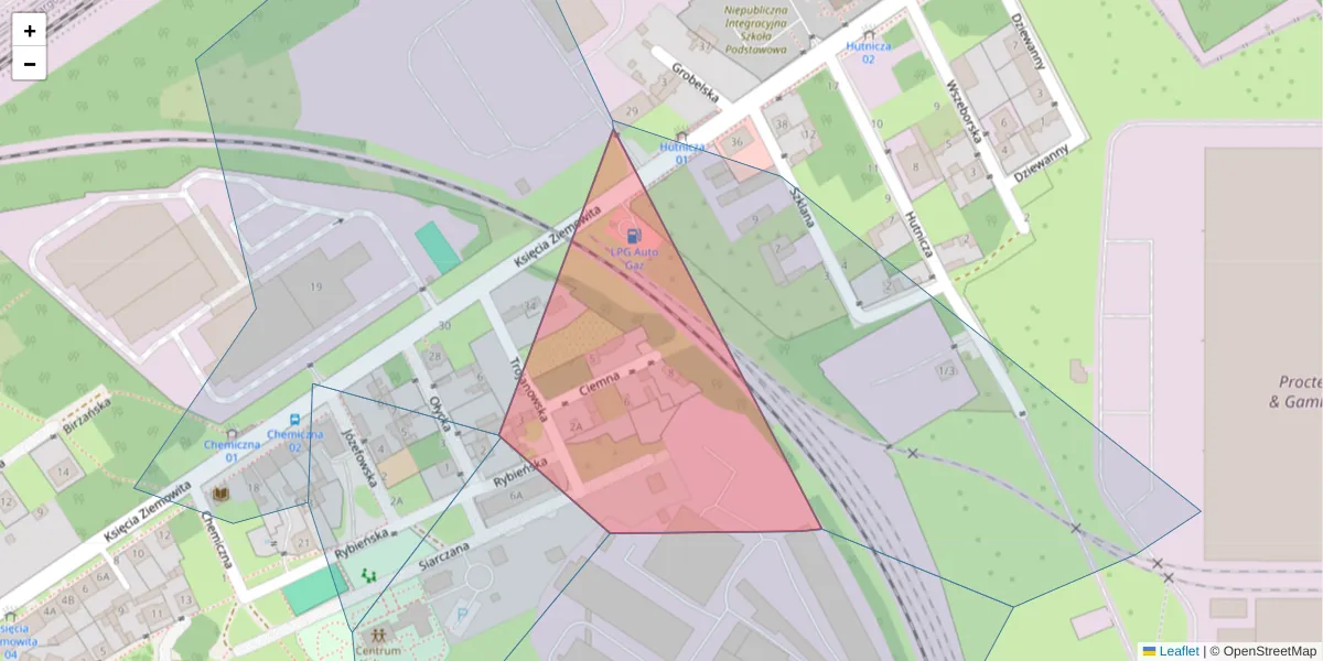 Szczegółowa mapa kodu pocztowego 03-785 z granicami, sąsiednimi kodami pocztowymi i urzędami pocztowymi