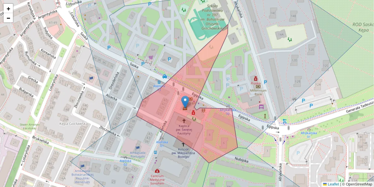 Szczegółowa mapa kodu pocztowego 03-979 z granicami, sąsiednimi kodami pocztowymi i urzędami pocztowymi