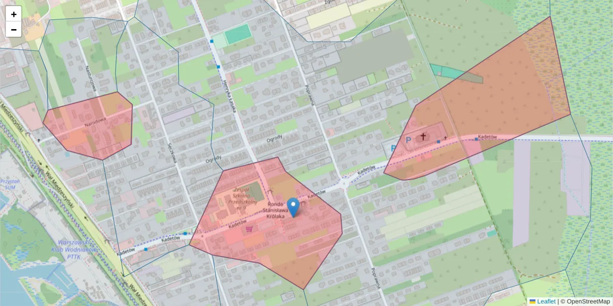 Szczegółowa mapa kodu pocztowego 03-987 z granicami, sąsiednimi kodami pocztowymi i urzędami pocztowymi
