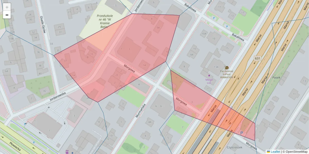 Szczegółowa mapa kodu pocztowego 04-224 z granicami, sąsiednimi kodami pocztowymi i urzędami pocztowymi