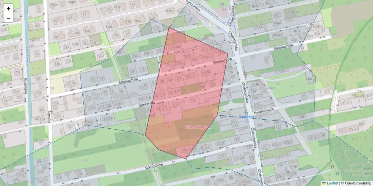 Szczegółowa mapa kodu pocztowego 04-273 z granicami, sąsiednimi kodami pocztowymi i urzędami pocztowymi