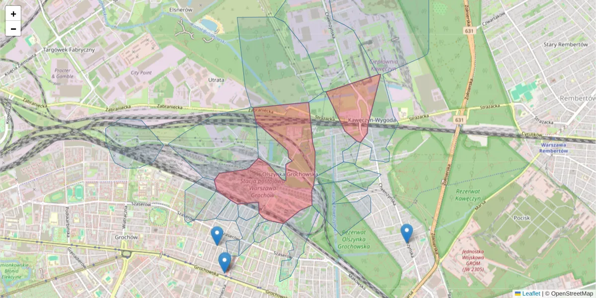 Szczegółowa mapa kodu pocztowego 04-275 z granicami, sąsiednimi kodami pocztowymi i urzędami pocztowymi