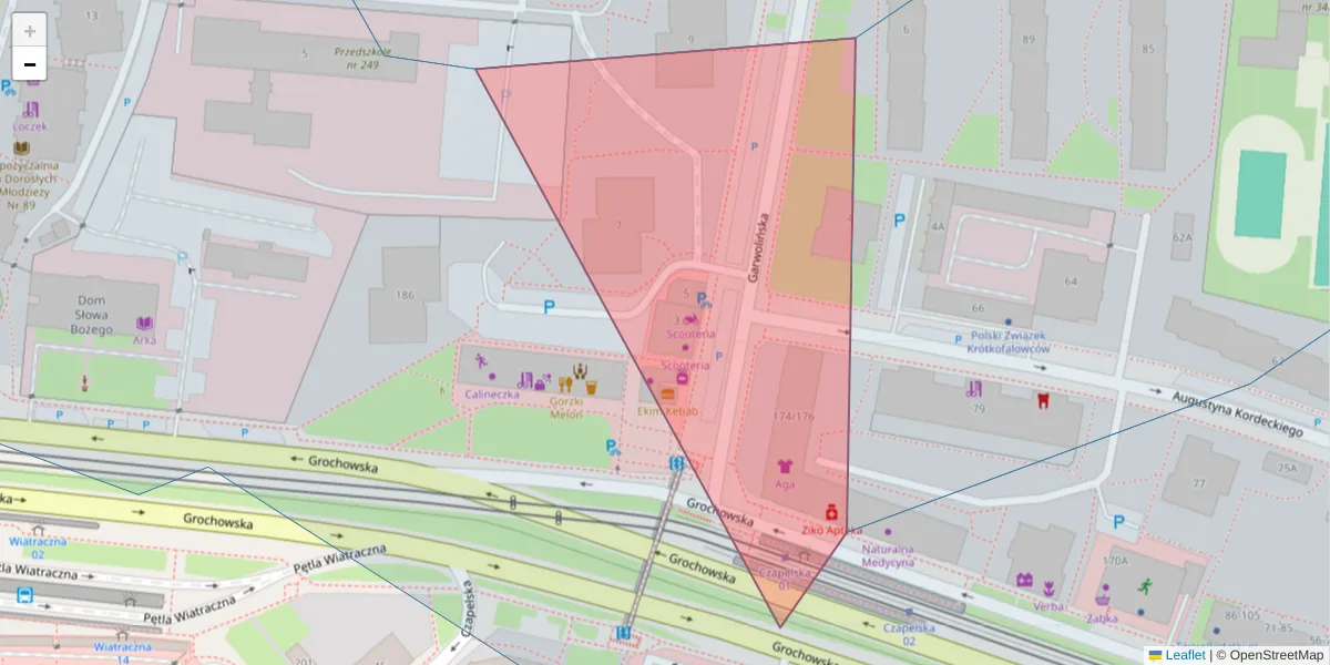 Szczegółowa mapa kodu pocztowego 04-356 z granicami, sąsiednimi kodami pocztowymi i urzędami pocztowymi