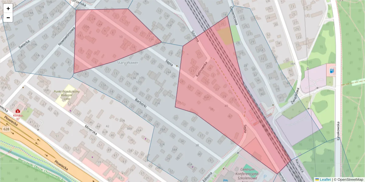 Szczegółowa mapa kodu pocztowego 04-512 z granicami, sąsiednimi kodami pocztowymi i urzędami pocztowymi