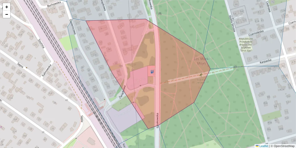 Szczegółowa mapa kodu pocztowego 04-522 z granicami, sąsiednimi kodami pocztowymi i urzędami pocztowymi
