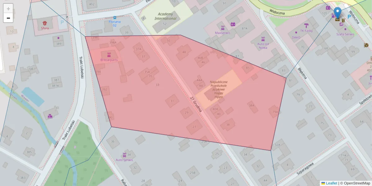Szczegółowa mapa kodu pocztowego 04-665 z granicami, sąsiednimi kodami pocztowymi i urzędami pocztowymi