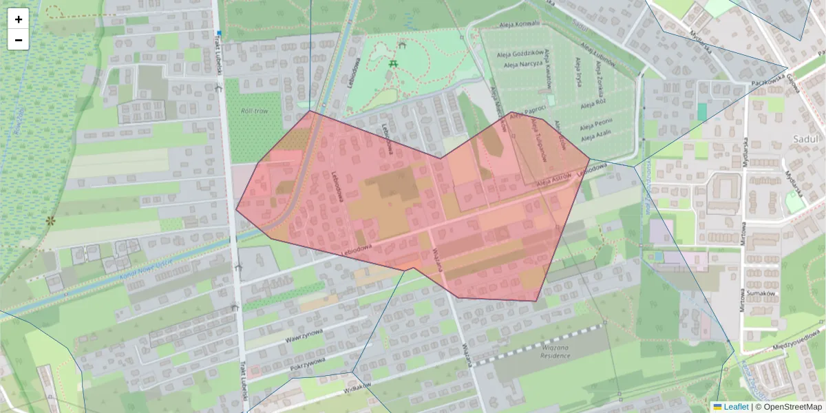 Szczegółowa mapa kodu pocztowego 04-674 z granicami, sąsiednimi kodami pocztowymi i urzędami pocztowymi