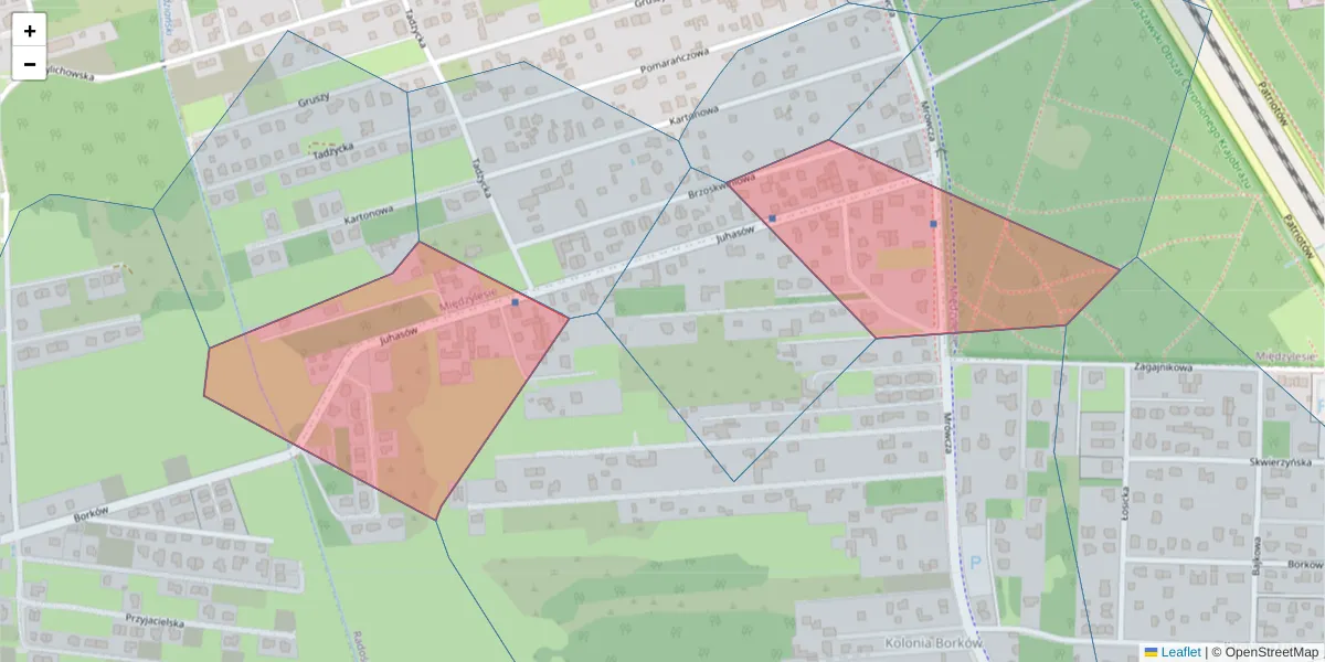 Szczegółowa mapa kodu pocztowego 04-784 z granicami, sąsiednimi kodami pocztowymi i urzędami pocztowymi