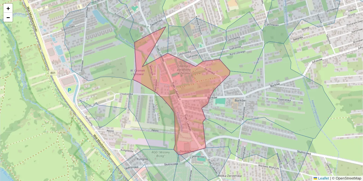 Szczegółowa mapa kodu pocztowego 04-790 z granicami, sąsiednimi kodami pocztowymi i urzędami pocztowymi