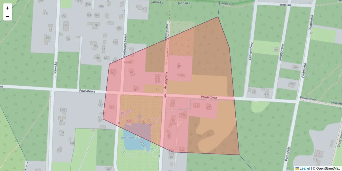 Szczegółowa mapa kodu pocztowego 04-816 z granicami, sąsiednimi kodami pocztowymi i urzędami pocztowymi