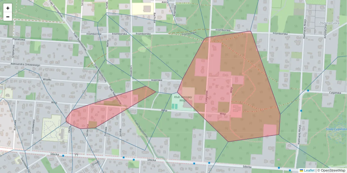 Szczegółowa mapa kodu pocztowego 04-820 z granicami, sąsiednimi kodami pocztowymi i urzędami pocztowymi
