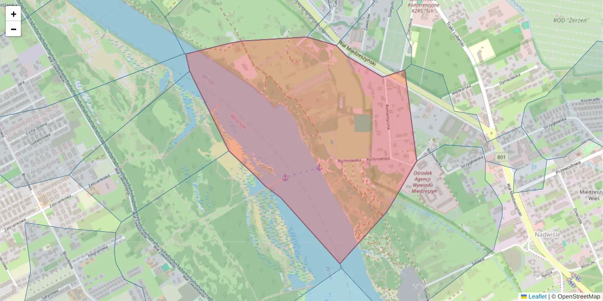 Szczegółowa mapa kodu pocztowego 04-865 z granicami, sąsiednimi kodami pocztowymi i urzędami pocztowymi