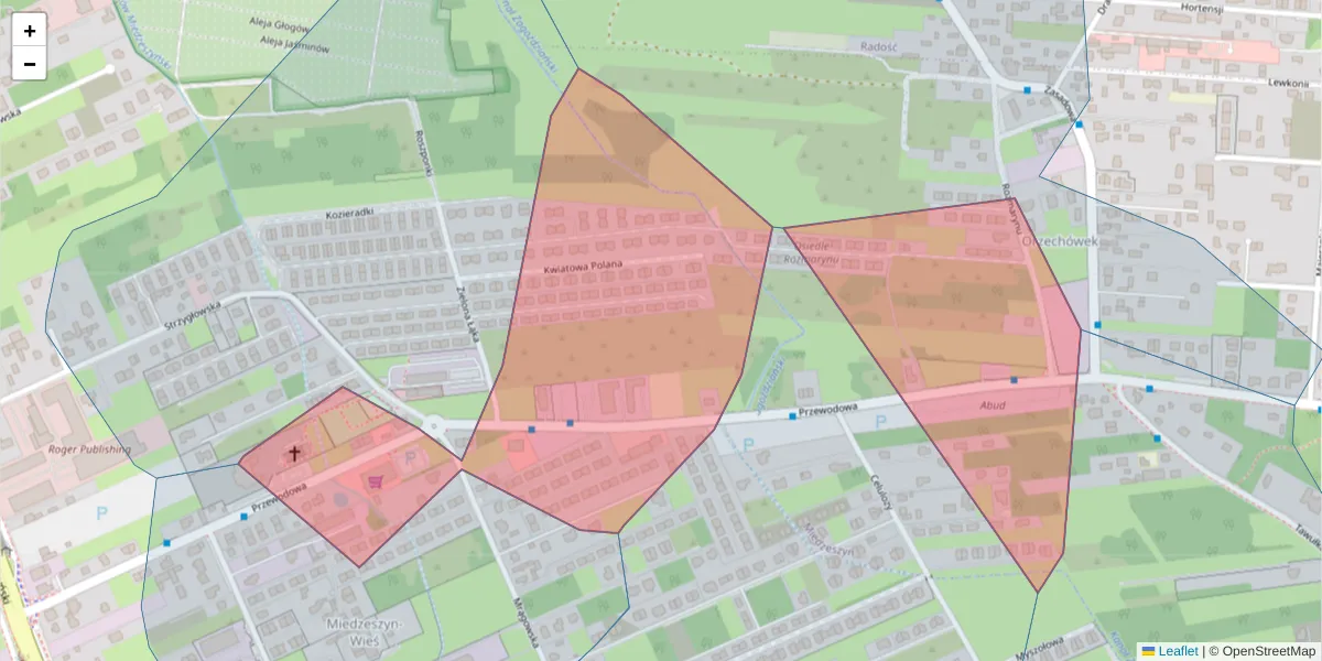 Szczegółowa mapa kodu pocztowego 04-874 z granicami, sąsiednimi kodami pocztowymi i urzędami pocztowymi