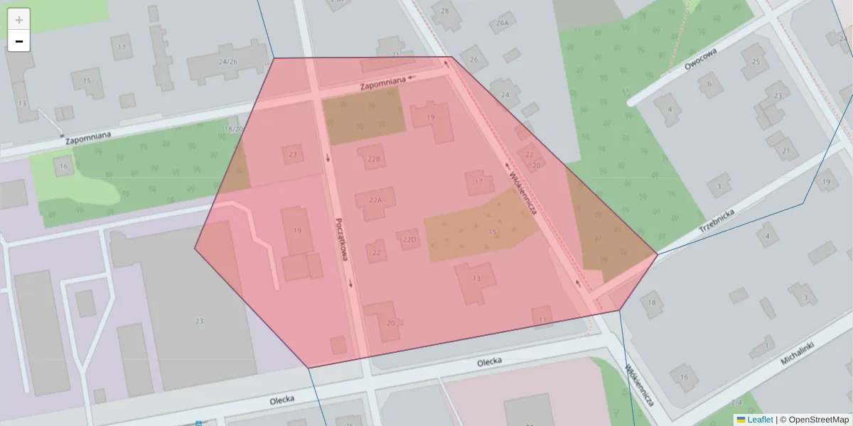 Szczegółowa mapa kodu pocztowego 04-974 z granicami, sąsiednimi kodami pocztowymi i urzędami pocztowymi