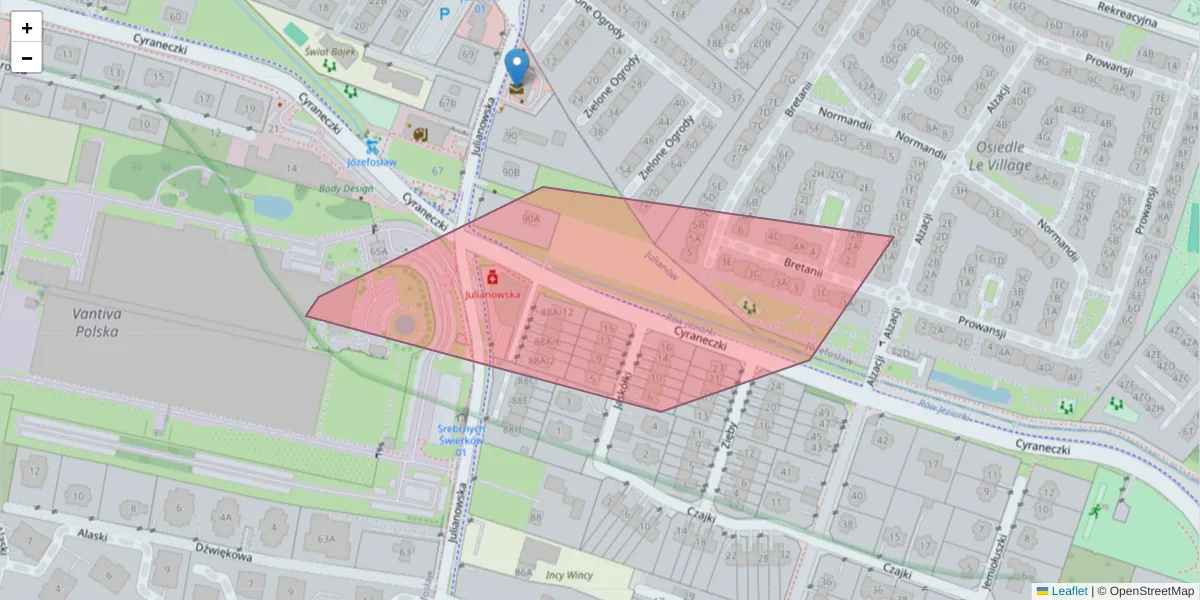 Szczegółowa mapa kodu pocztowego 05-550 z granicami, sąsiednimi kodami pocztowymi i urzędami pocztowymi