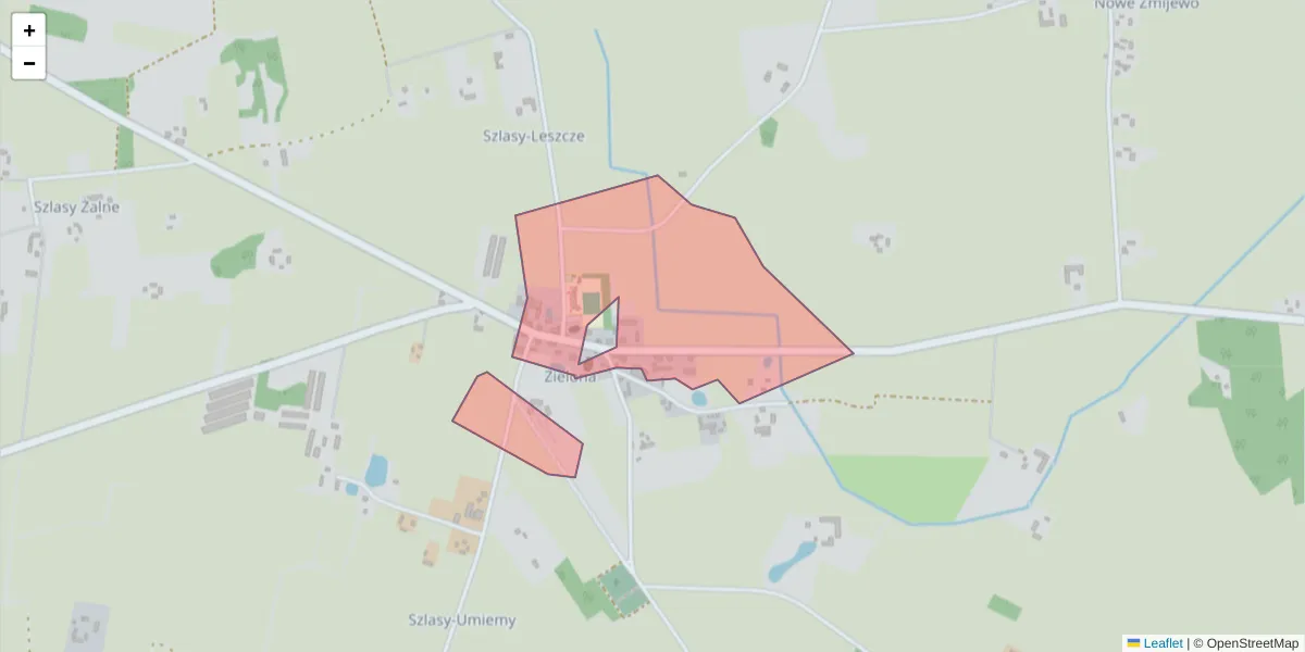 Szczegółowa mapa kodu pocztowego 06-405 z granicami, sąsiednimi kodami pocztowymi i urzędami pocztowymi