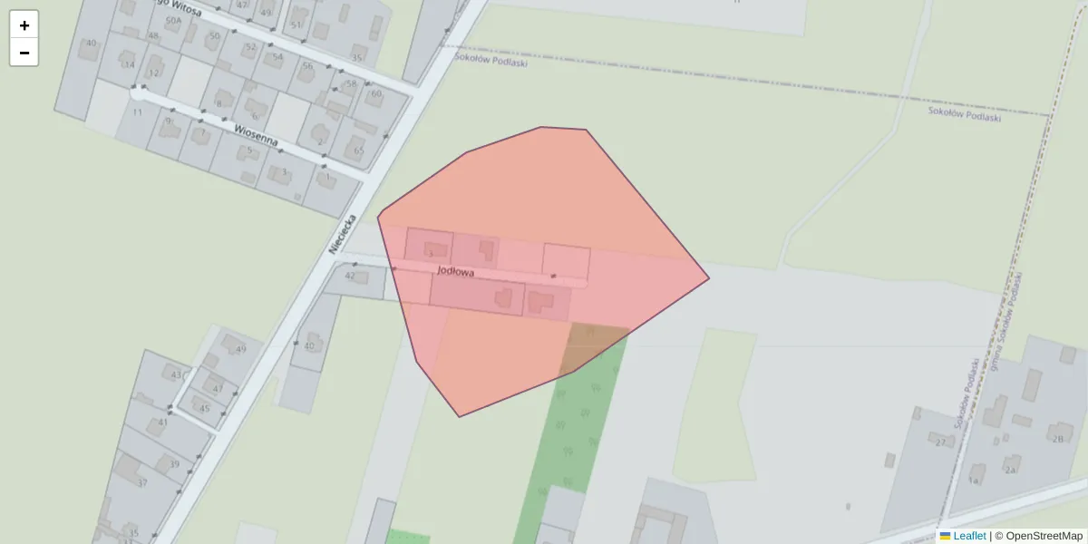 Szczegółowa mapa kodu pocztowego 08-100 z granicami, sąsiednimi kodami pocztowymi i urzędami pocztowymi