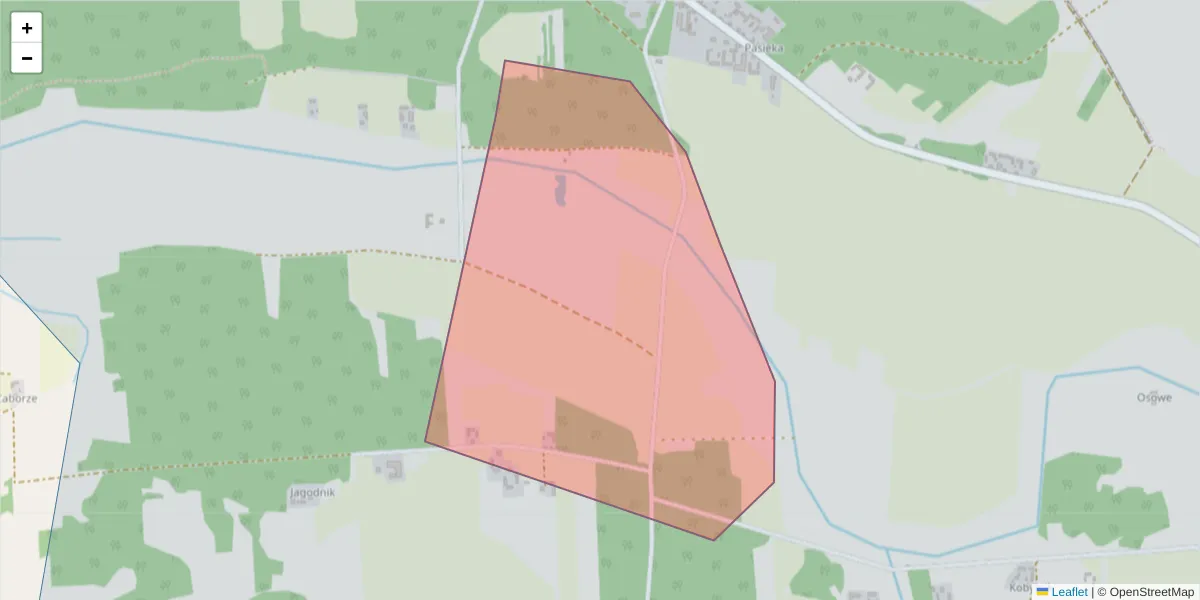 Szczegółowa mapa kodu pocztowego 08-332 z granicami, sąsiednimi kodami pocztowymi i urzędami pocztowymi