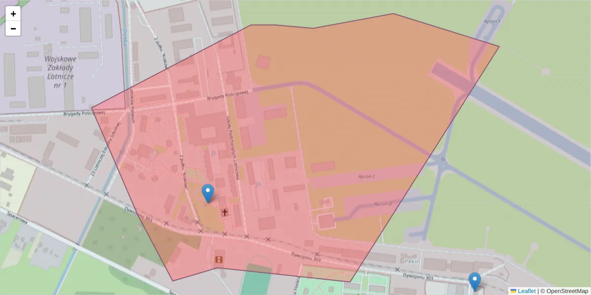 Szczegółowa mapa kodu pocztowego 08-521 z granicami, sąsiednimi kodami pocztowymi i urzędami pocztowymi
