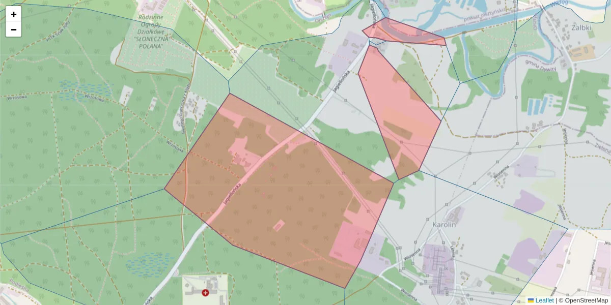 Szczegółowa mapa kodu pocztowego 10-357 z granicami, sąsiednimi kodami pocztowymi i urzędami pocztowymi