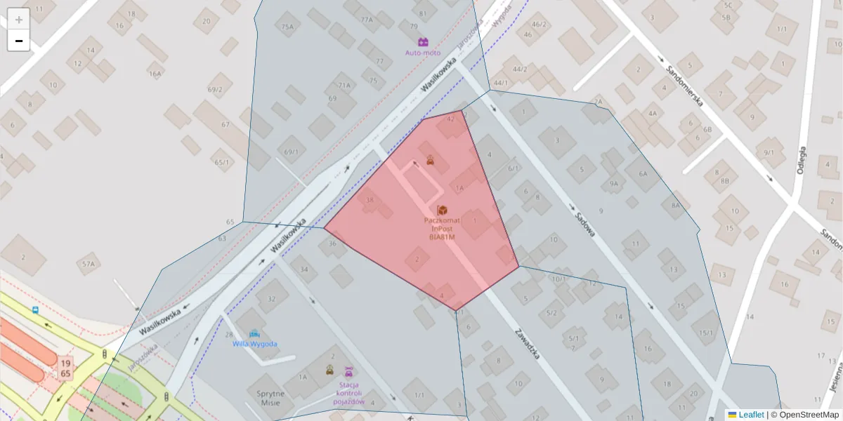 Szczegółowa mapa kodu pocztowego 15-137 z granicami, sąsiednimi kodami pocztowymi i urzędami pocztowymi
