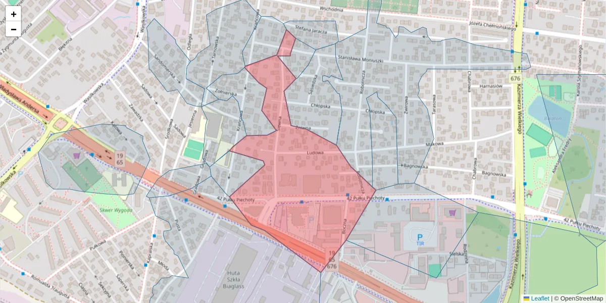 Szczegółowa mapa kodu pocztowego 15-183 z granicami, sąsiednimi kodami pocztowymi i urzędami pocztowymi