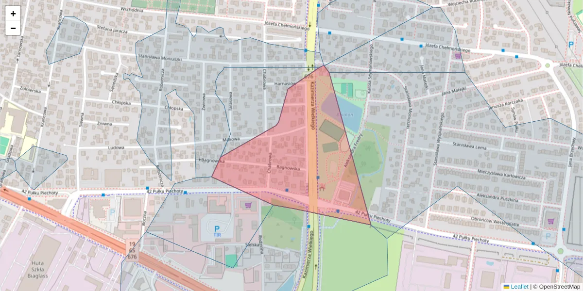 Szczegółowa mapa kodu pocztowego 15-189 z granicami, sąsiednimi kodami pocztowymi i urzędami pocztowymi