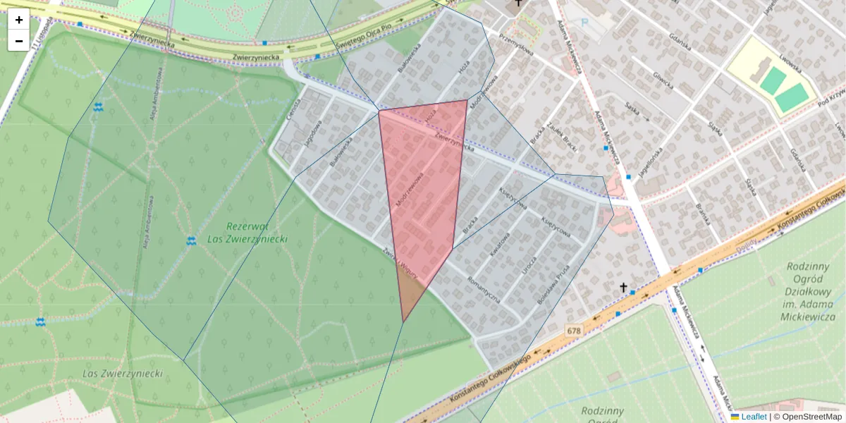 Szczegółowa mapa kodu pocztowego 15-238 z granicami, sąsiednimi kodami pocztowymi i urzędami pocztowymi