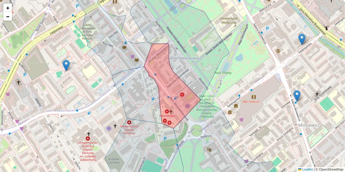 Szczegółowa mapa kodu pocztowego 15-275 z granicami, sąsiednimi kodami pocztowymi i urzędami pocztowymi