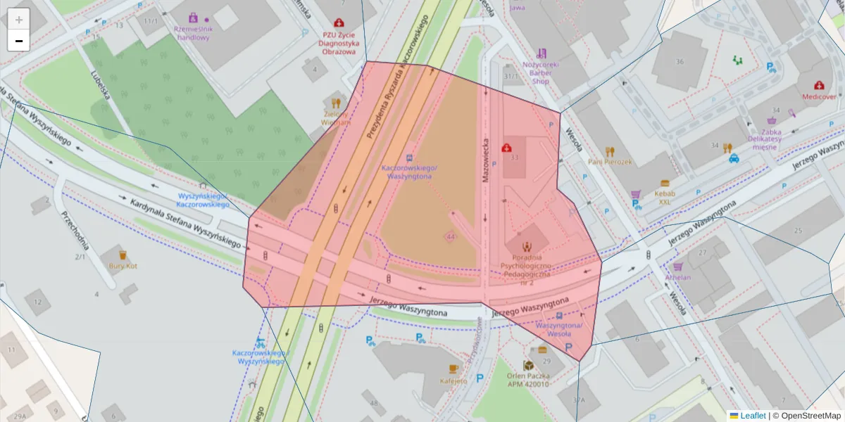 Szczegółowa mapa kodu pocztowego 15-301 z granicami, sąsiednimi kodami pocztowymi i urzędami pocztowymi