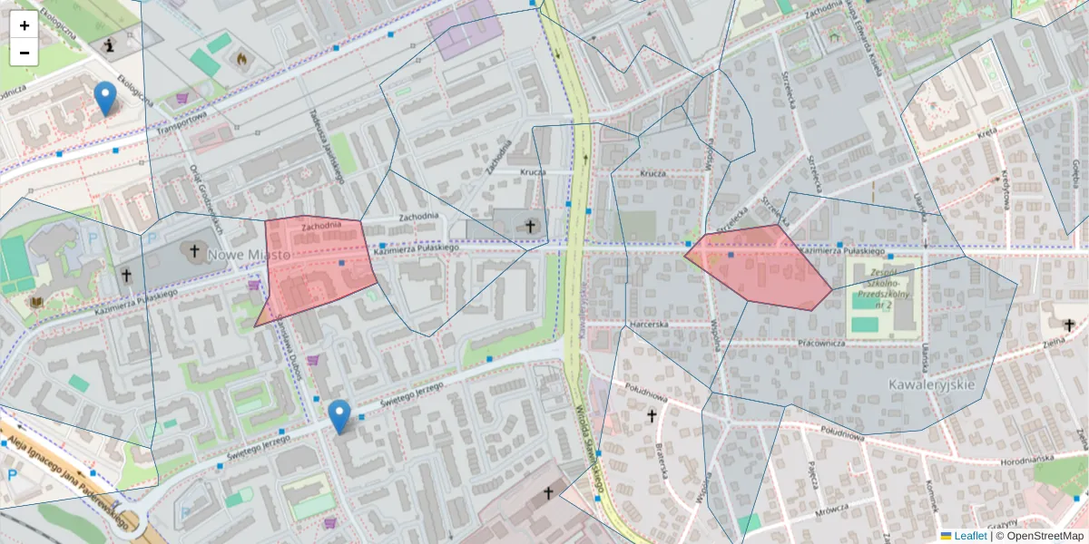 Szczegółowa mapa kodu pocztowego 15-337 z granicami, sąsiednimi kodami pocztowymi i urzędami pocztowymi