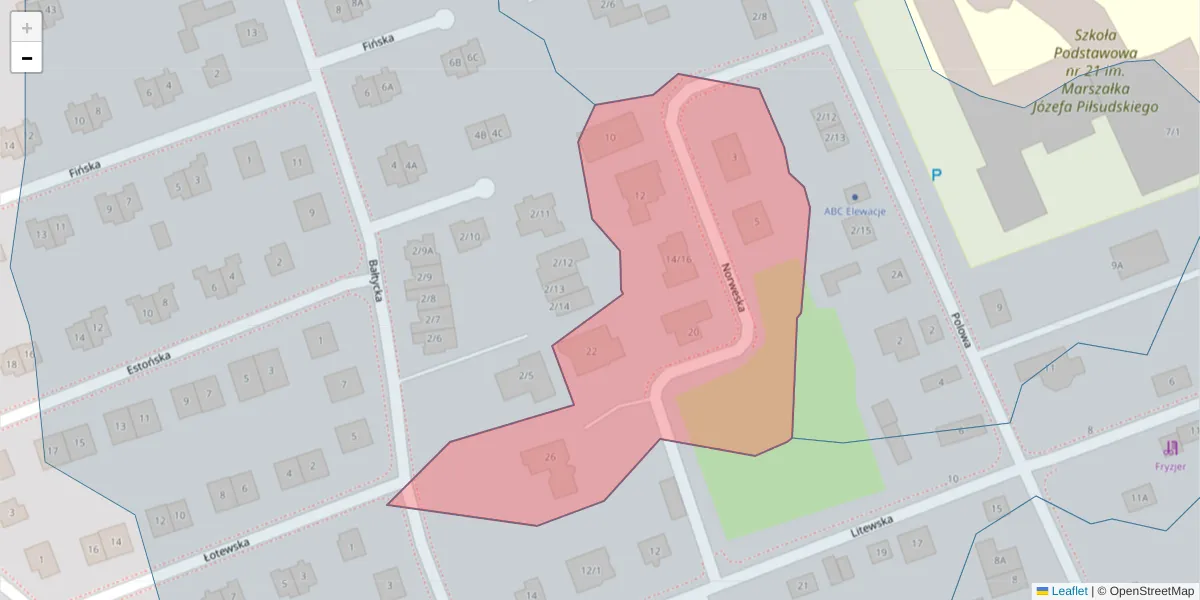 Szczegółowa mapa kodu pocztowego 15-613 z granicami, sąsiednimi kodami pocztowymi i urzędami pocztowymi