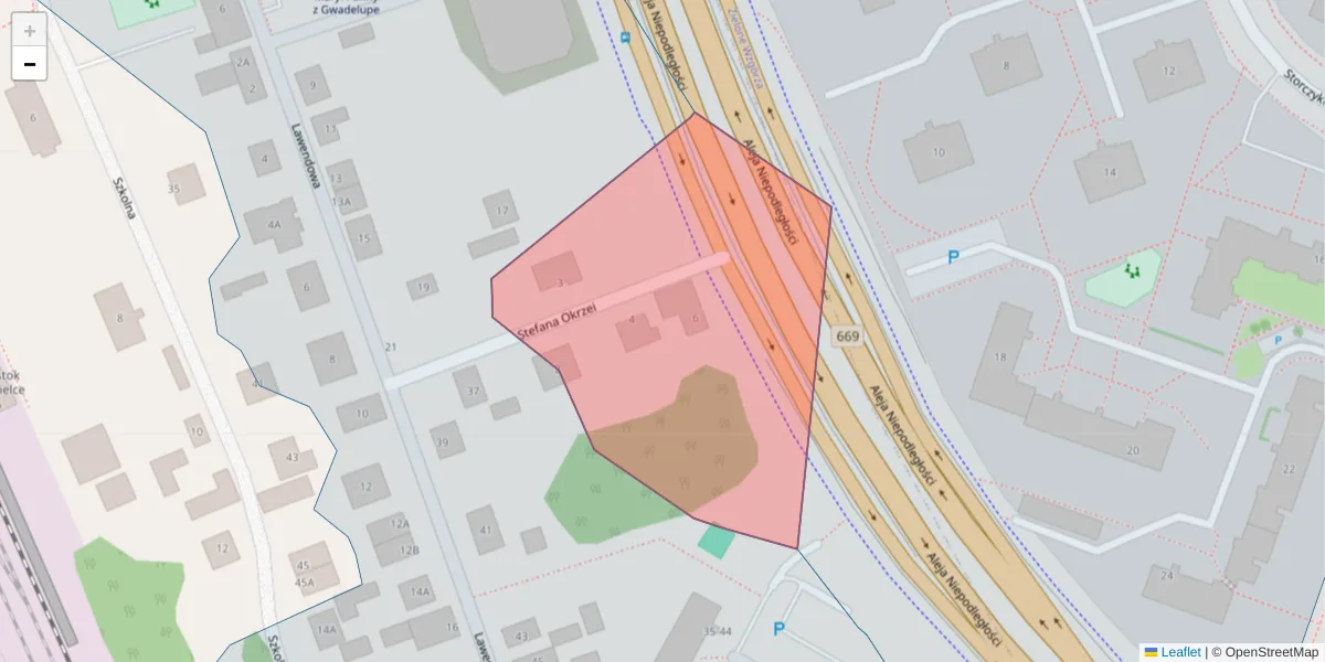 Szczegółowa mapa kodu pocztowego 15-643 z granicami, sąsiednimi kodami pocztowymi i urzędami pocztowymi