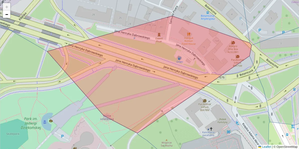 Szczegółowa mapa kodu pocztowego 15-872 z granicami, sąsiednimi kodami pocztowymi i urzędami pocztowymi