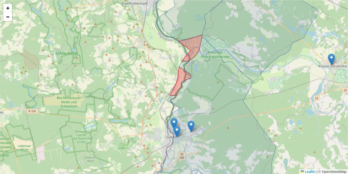 Szczegółowa mapa kodu pocztowego 15898 z granicami, sąsiednimi kodami pocztowymi i urzędami pocztowymi