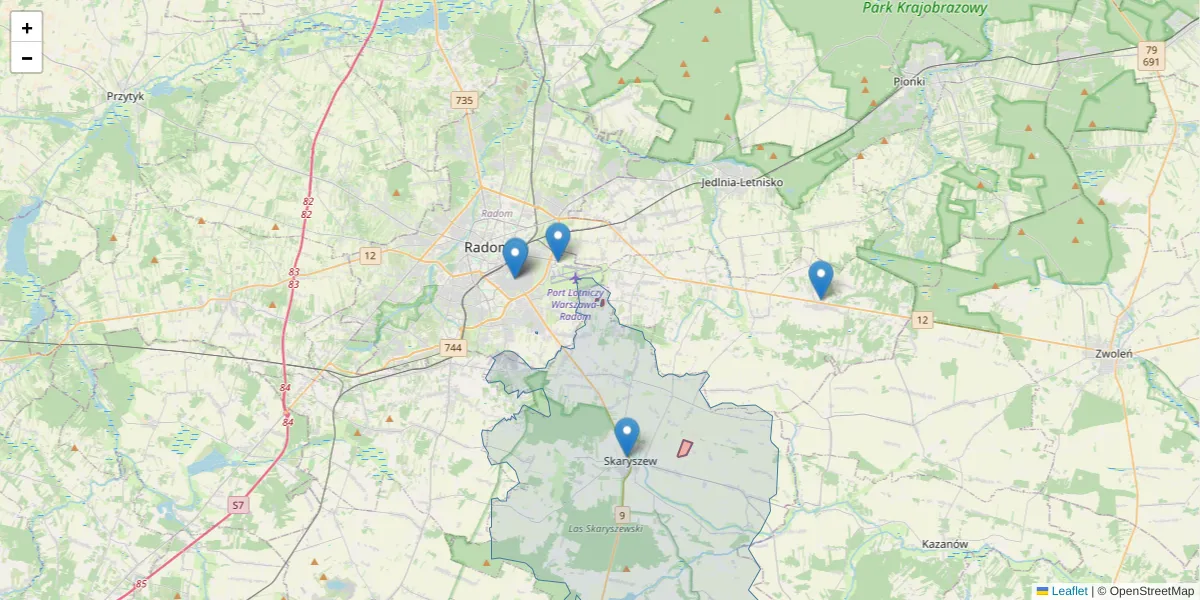 Szczegółowa mapa kodu pocztowego 16-640 z granicami, sąsiednimi kodami pocztowymi i urzędami pocztowymi