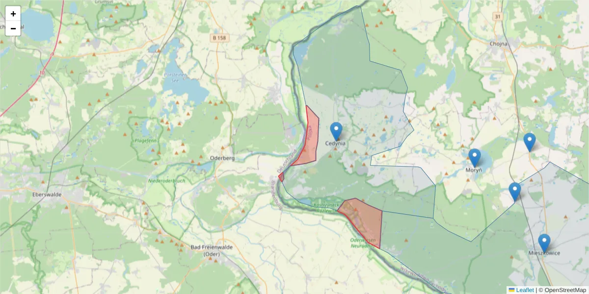 Szczegółowa mapa kodu pocztowego 16259 z granicami, sąsiednimi kodami pocztowymi i urzędami pocztowymi
